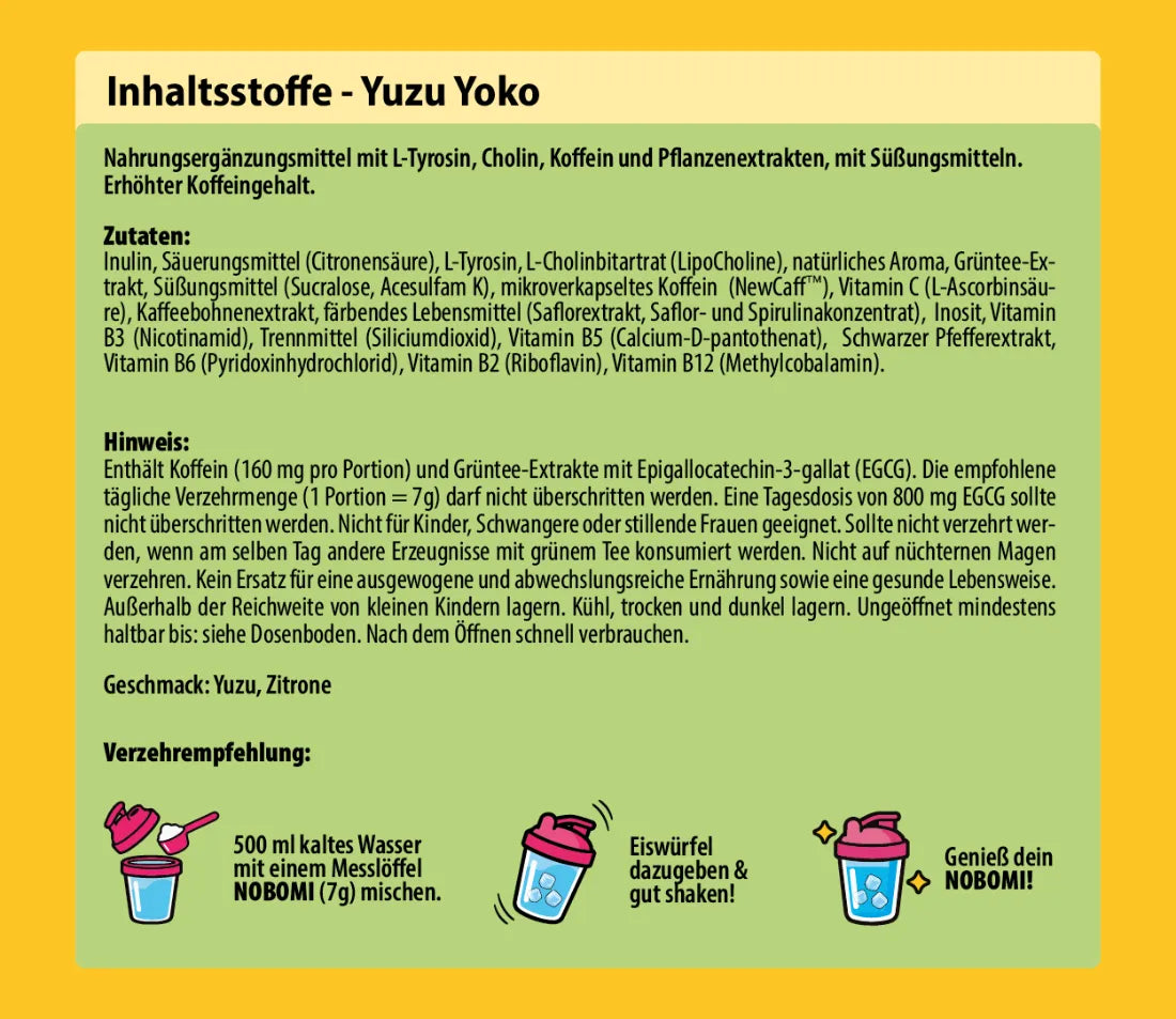 Yuzu Yoko Inhaltsstoffe